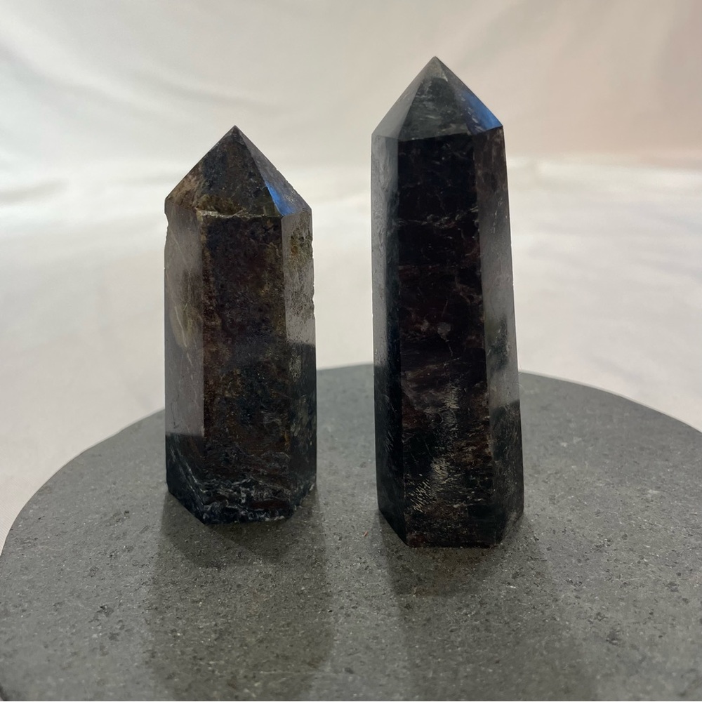 Arfvedsonite & Jasper Crystal Towers Obelisk ~3/3.5 inches healing energy witchy